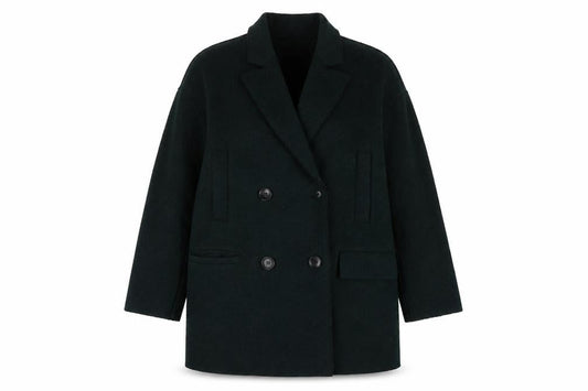 Womens UK Size M Zara Black Overcoat