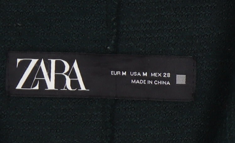Womens UK Size M Zara Black Overcoat