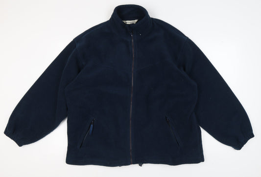 Alexandra Men's Blue Fleece Jacket, XL, Full Zip