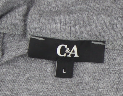 Womens UK Size L C&A Grey Pullover Jumper