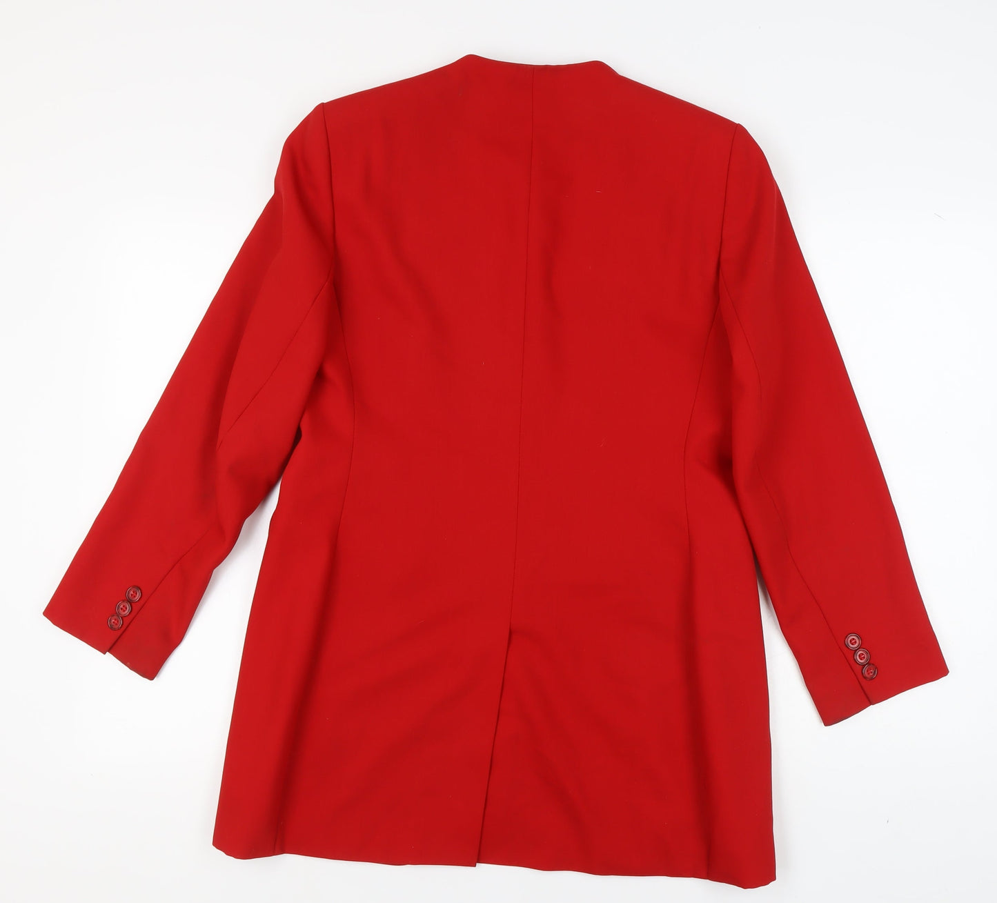Marks and Spencer Red Wool Blazer, Women, Size 14, Long