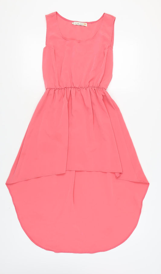 Oh My Love Women's Pink Hi-Low Sleeveless Dress