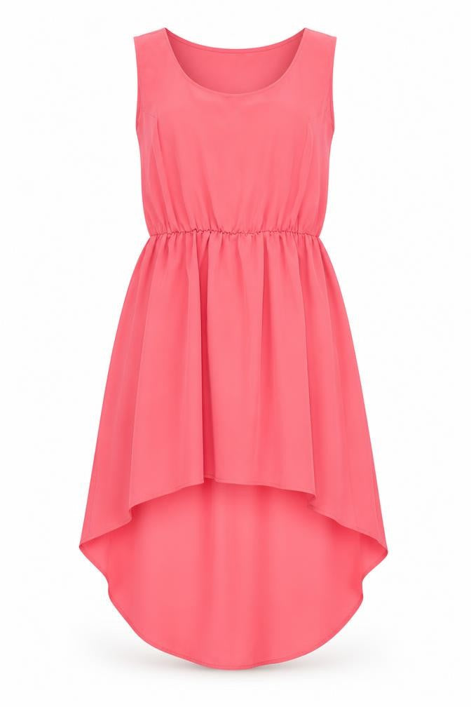 Oh My Love Women's Pink Hi-Low Sleeveless Dress
