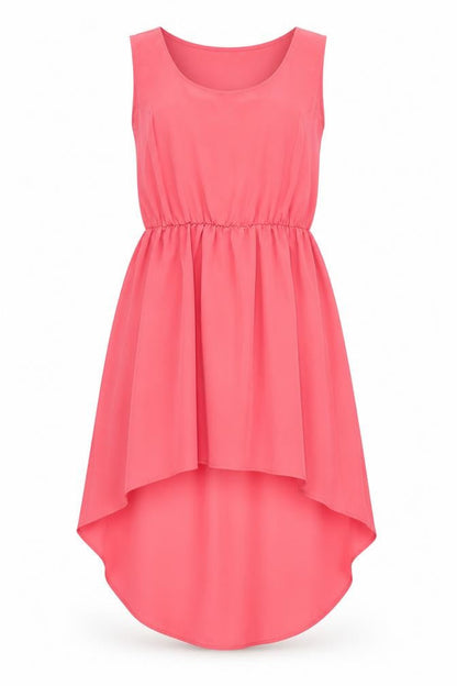 Oh My Love Women's Pink Hi-Low Sleeveless Dress