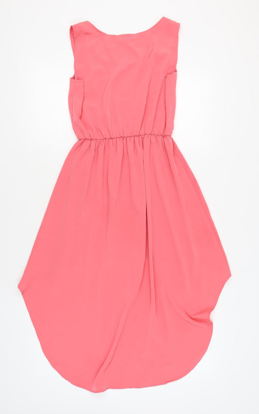 Oh My Love Women's Pink Hi-Low Sleeveless Dress