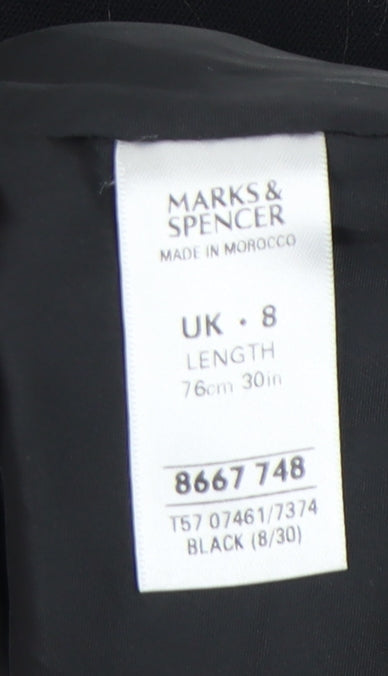 Marks and Spencer Women's Black Midi Pencil Skirt Size 8