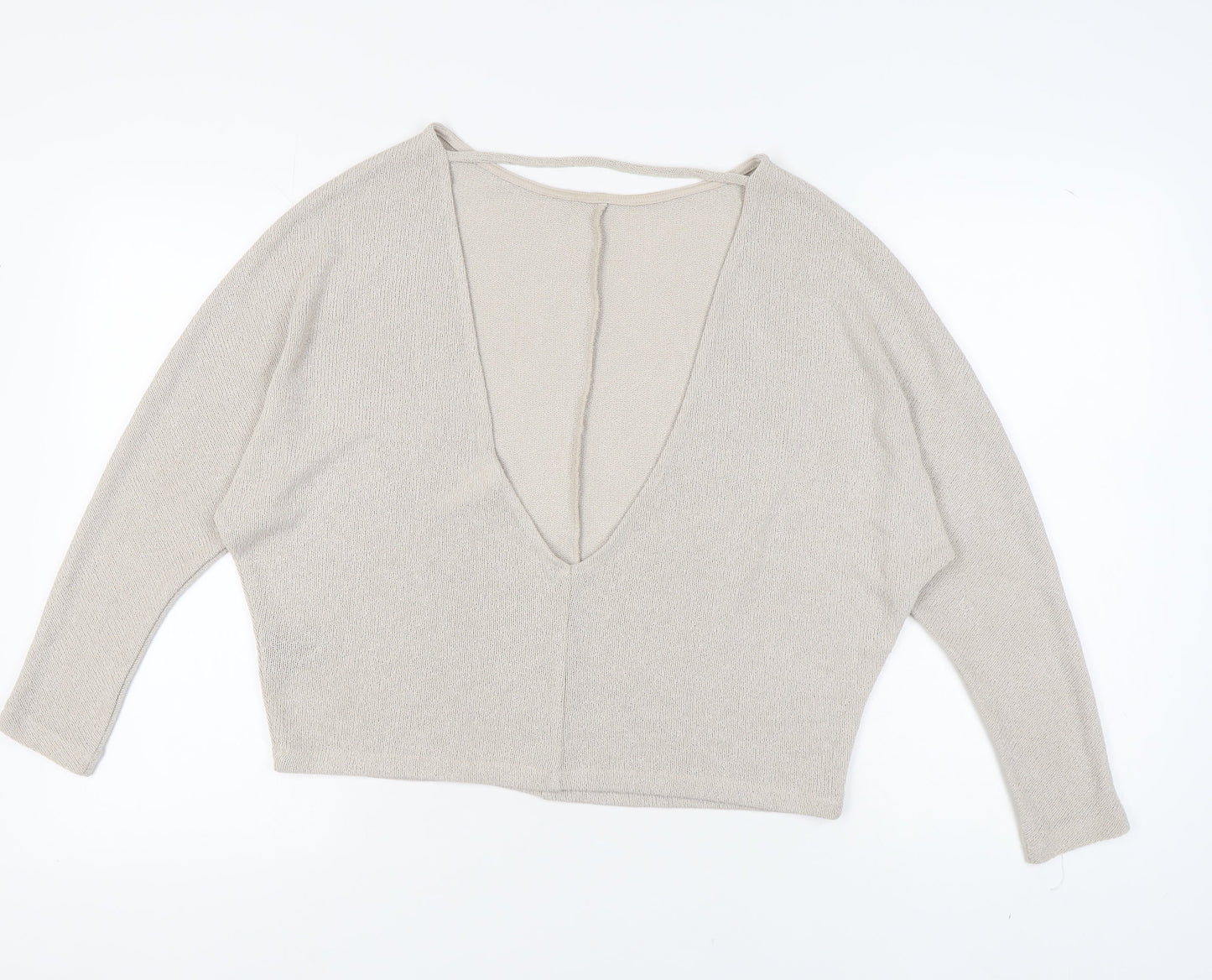Womens UK Size M H&M Beige Pullover Jumper