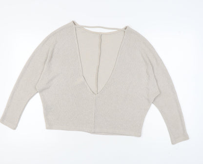Womens UK Size M H&M Beige Pullover Jumper