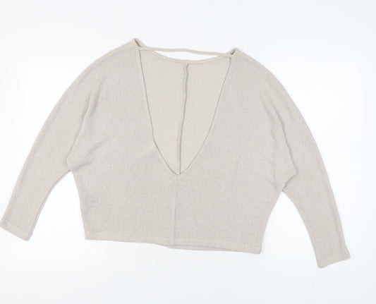 Womens UK Size M H&M Beige Pullover Jumper