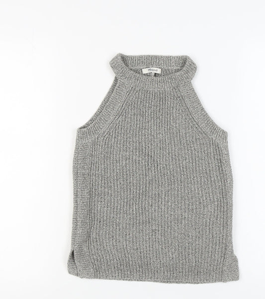 Womens UK Size 2XS Madewell Grey Basic Tank