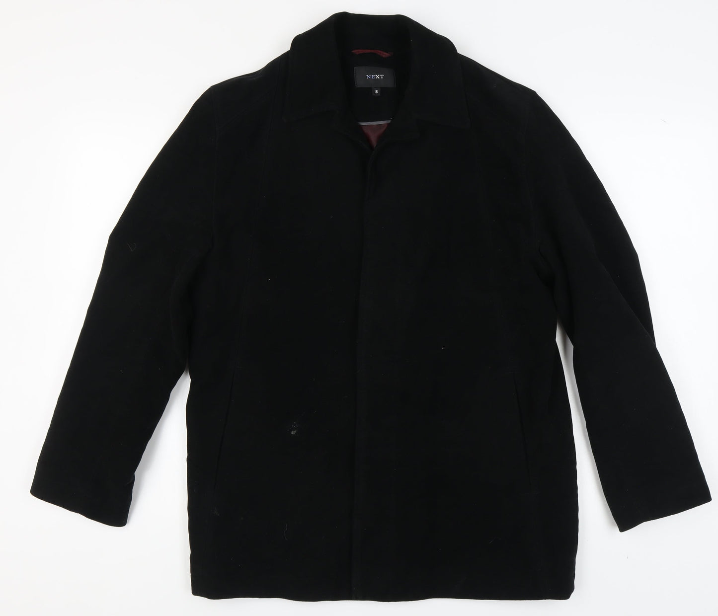 Mens UK Size S NEXT Black Overcoat