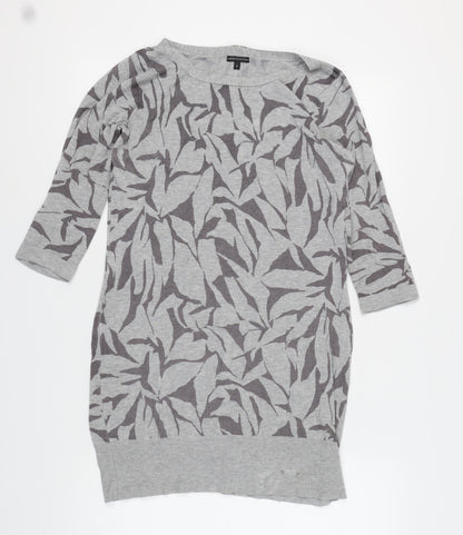 Marks and Spencer Women Grey 3/4 Sleeve Knit Dress