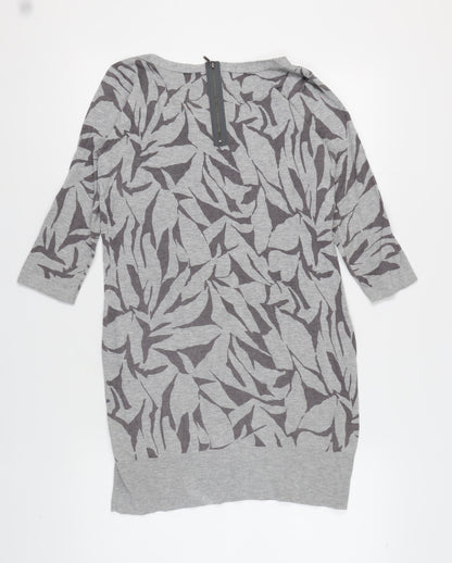 Marks and Spencer Women Grey 3/4 Sleeve Knit Dress