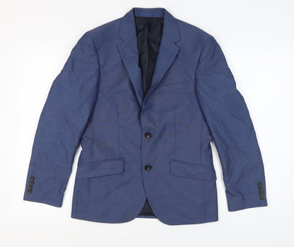 Mens UK Size 36 Marks and Spencer Regular Blue Suit Jacket