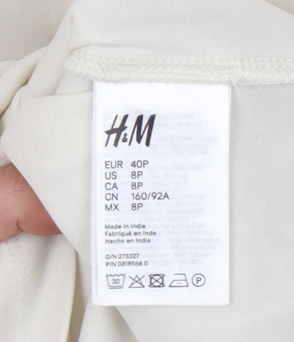 H&M Women’s Ivory Sequin Petite Dress Size 12P