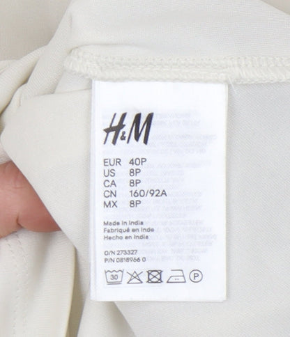 H&M Women’s Ivory Sequin Petite Dress Size 12P