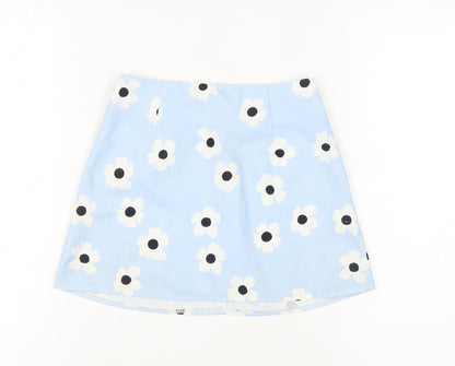 Princess Polly Women's Blue Floral Skirt Size 4