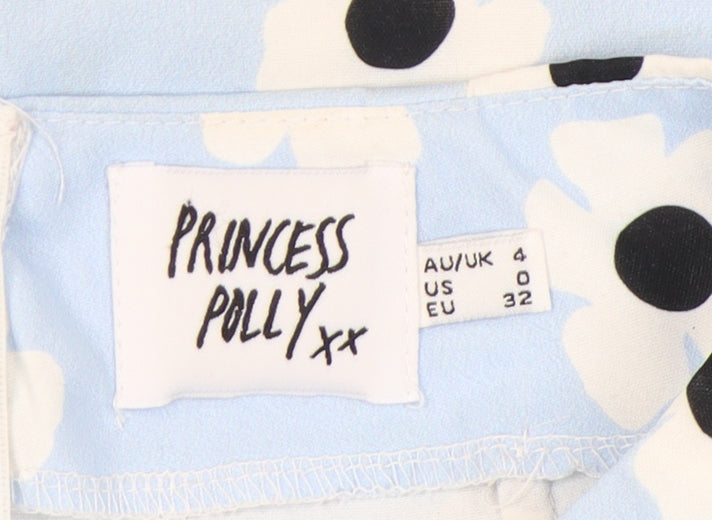 Princess Polly Women's Blue Floral Skirt Size 4