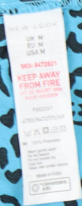 New Look Women's Blue Animal Print Camisole M