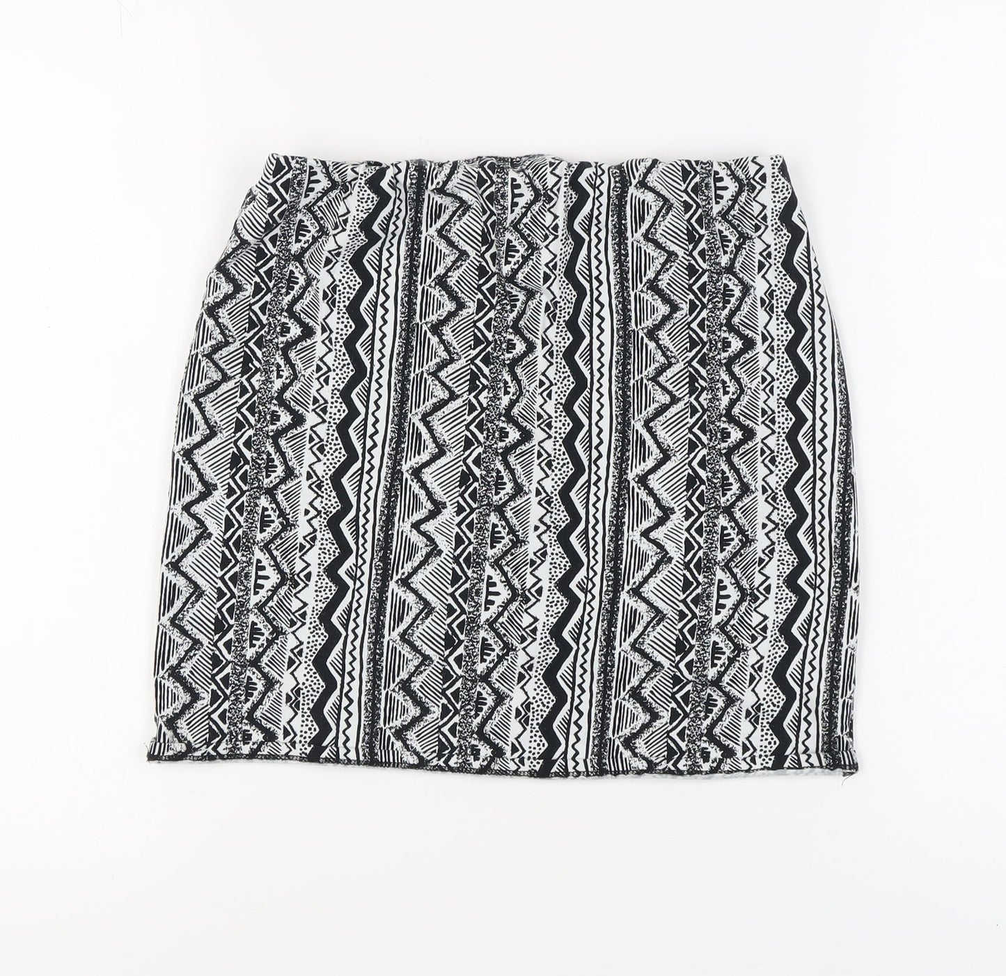 New Look Women's Geometric Pencil Skirt, Size 14, Multicoloured