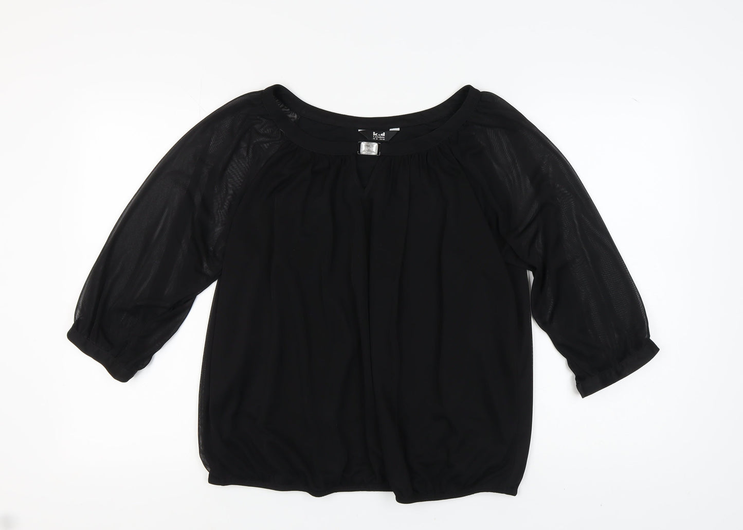 Womens UK Size 18 k&d London Black Basic Blouse