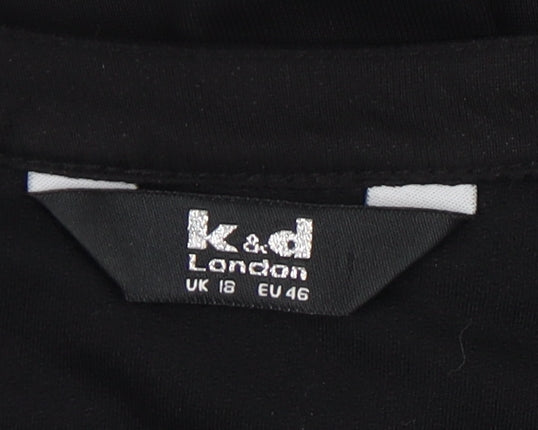 Womens UK Size 18 k&d London Black Basic Blouse