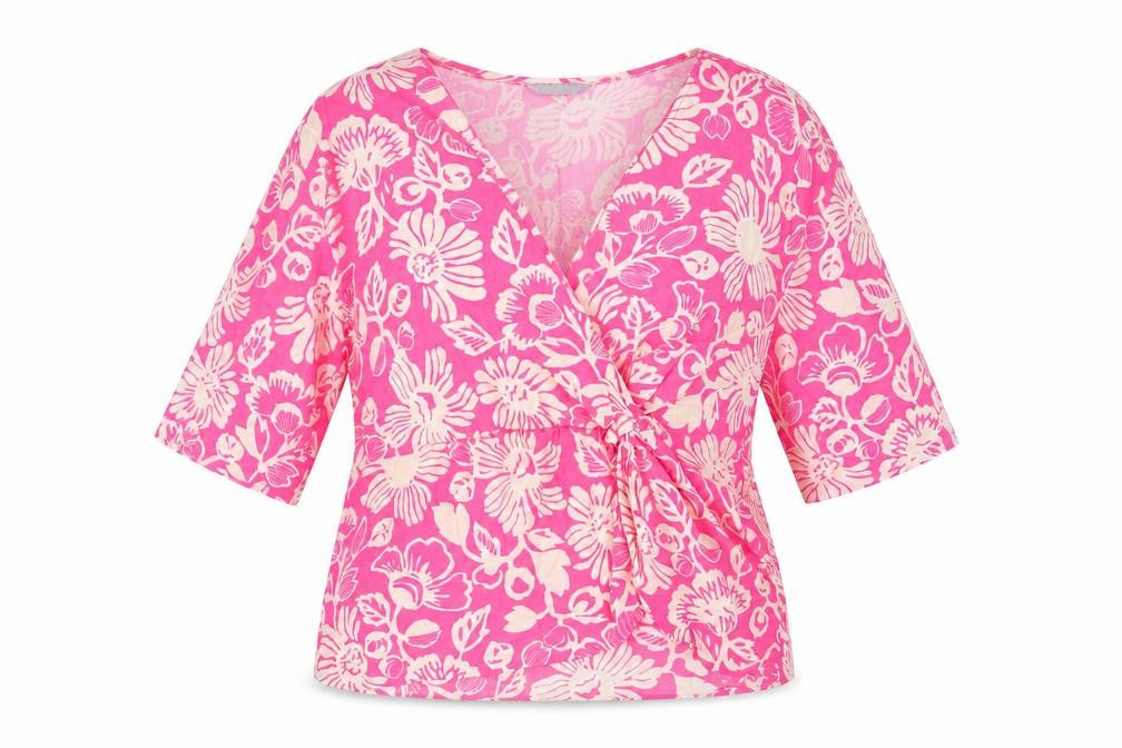 Womens UK Size 18 Marks and Spencer Pink Wrap Blouse