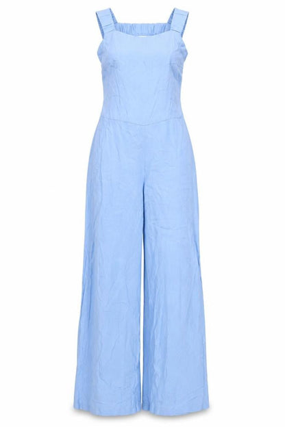 Womens UK Size 2XS Bershka One-Piece Blue Jumpsuit