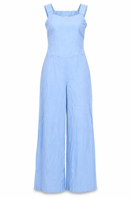 Womens UK Size 2XS Bershka One-Piece Blue Jumpsuit
