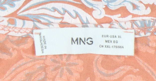 Womens UK Size XL MNG Orange Basic T-Shirt