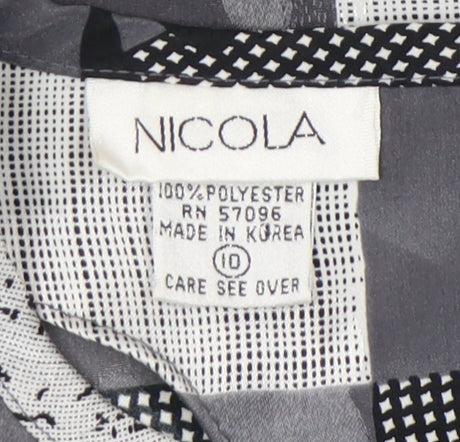 Womens UK Size 10 Nicola Grey Basic Blouse