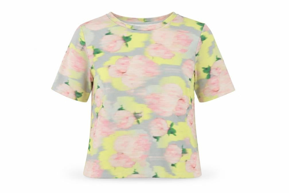 Womens UK Size 10 Topshop Multicoloured Basic T-Shirt