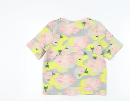 Womens UK Size 10 Topshop Multicoloured Basic T-Shirt