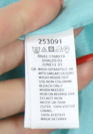 Monsoon Women's Blue Black A-Line Dress Size 14