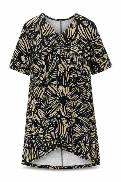 Front view of Kin Women's Black Floral Shift Dress, size S