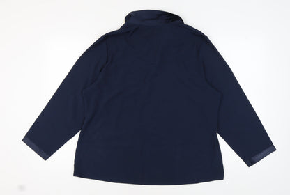 Marks and Spencer Women's Blue Pyjama Top Size 16-18