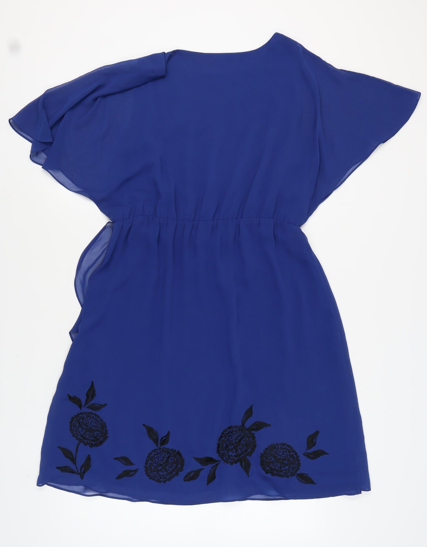 Monsoon Women's Blue Embroidered Shift Dress Size 16