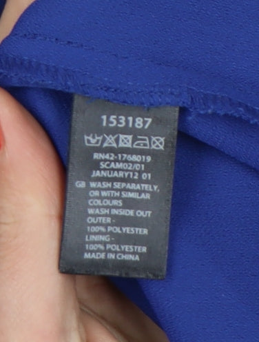 Monsoon Women's Blue Embroidered Shift Dress Size 16