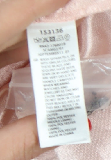 Monsoon Women's Pink Sleeveless Blouson Dress Size 14