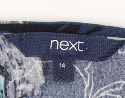 Womens UK Size 14 NEXT Multicoloured Basic Blouse
