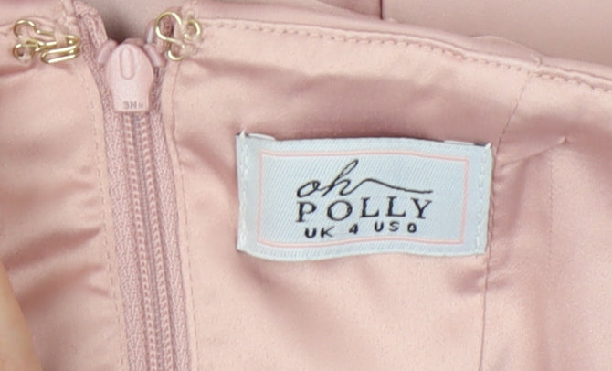 Womens UK Size 4 Oh Polly Pink Camisole Blouse