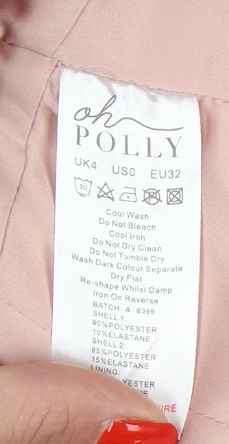 Womens UK Size 4 Oh Polly Pink Camisole Blouse