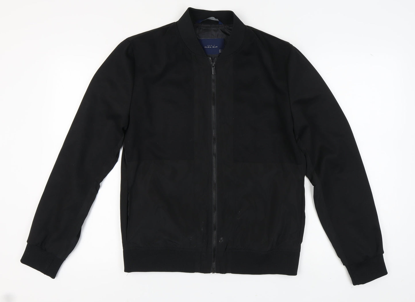 Zara Man Black Basic Men's Jacket L Regular Fit