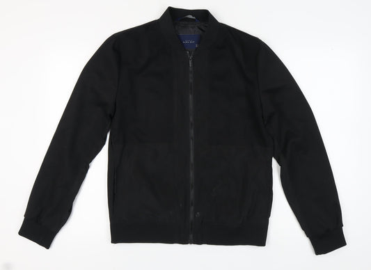 Zara Man Black Basic Men's Jacket L Regular Fit