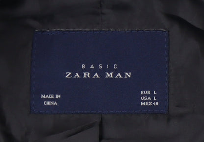 Zara Man Black Basic Men's Jacket L Regular Fit