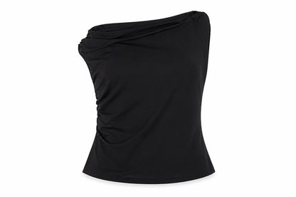YOZY Women's Black One Shoulder Top XL