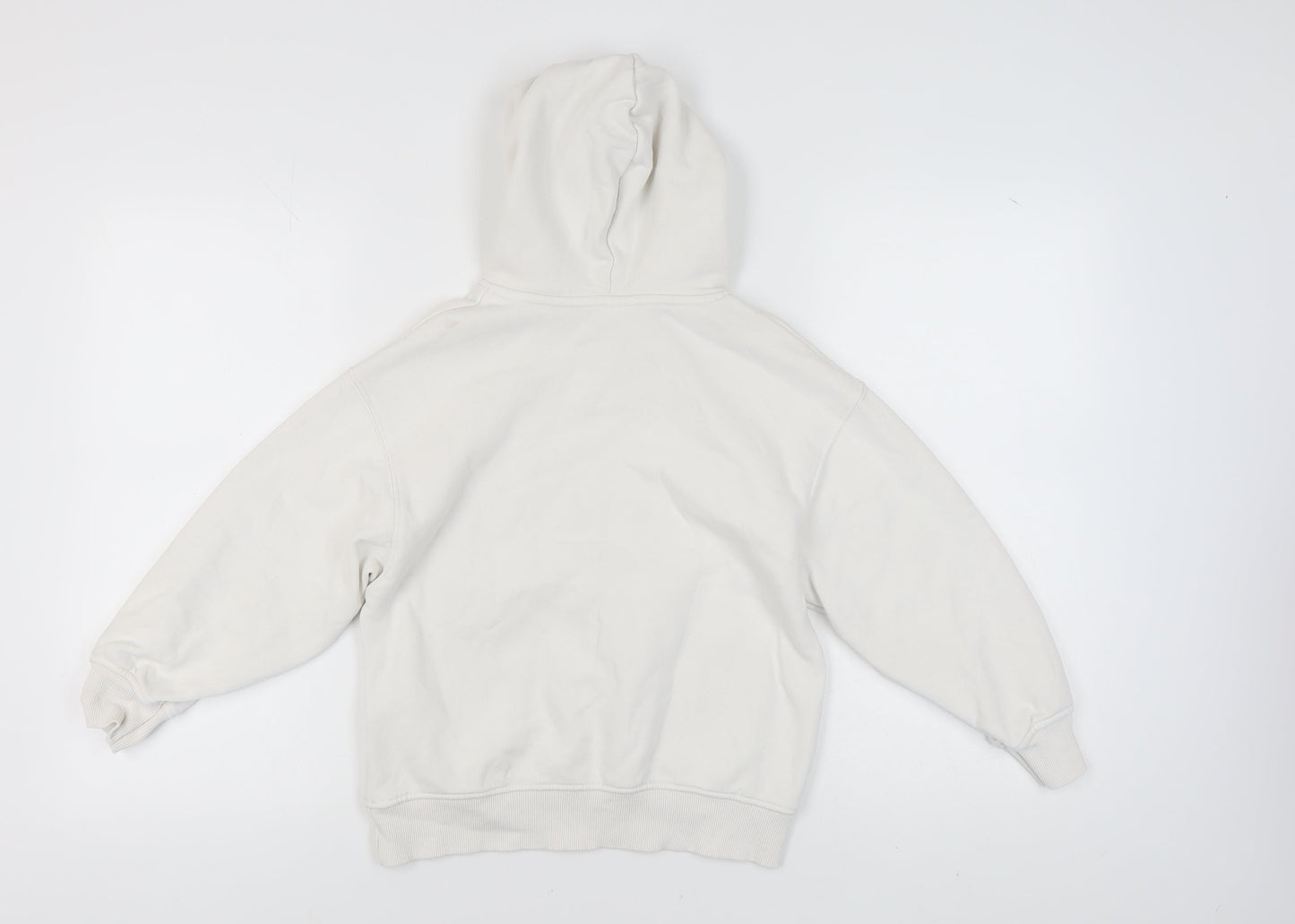 Zara Girls White Hoodie, Graphic Print, Size 9-10 Years