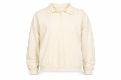 Urban Outfitters Women's Ivory Henley Sweatshirt S