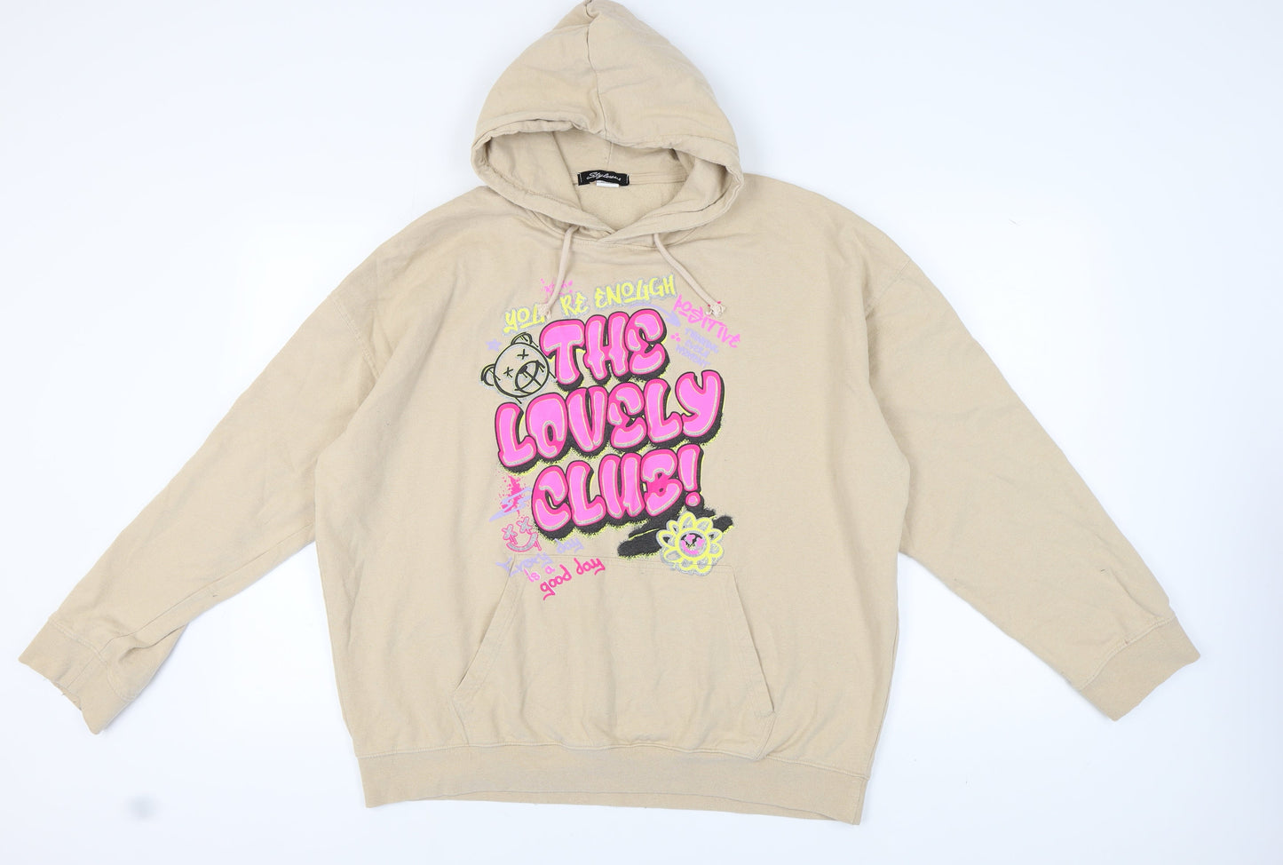 Stylewise Women's Beige Pullover Hoodie, Large