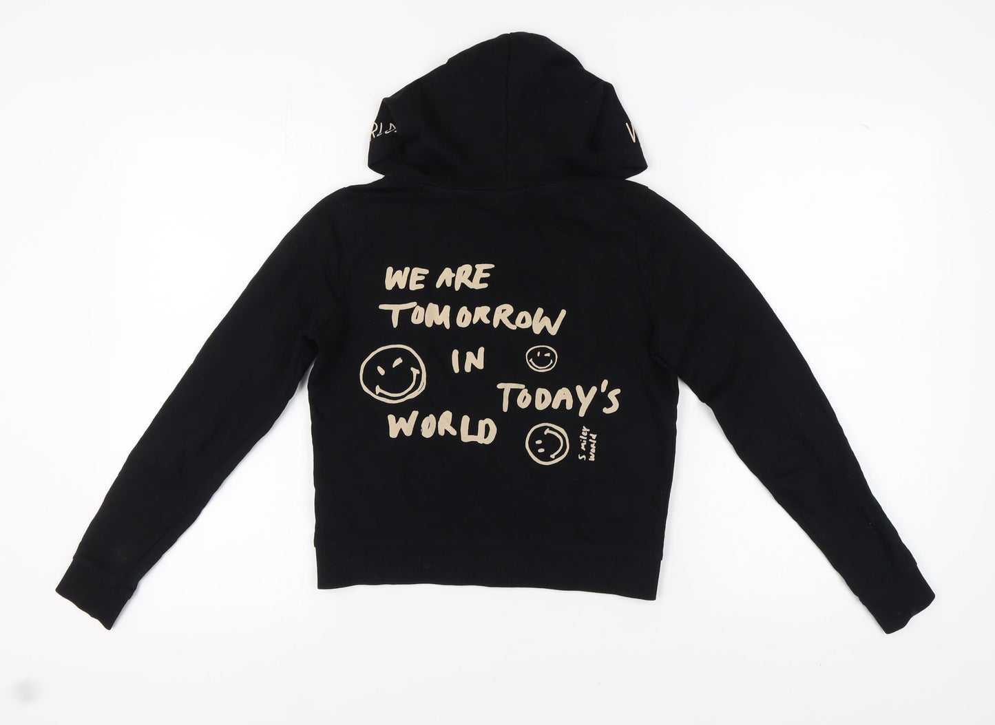 Smiley World Black Women's XS Pullover Hoodie